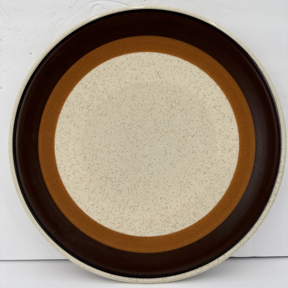 Mod Vtg Brown/Mocha Imperial W. Dalton Japan Stoneware Large Plate 12" Platter